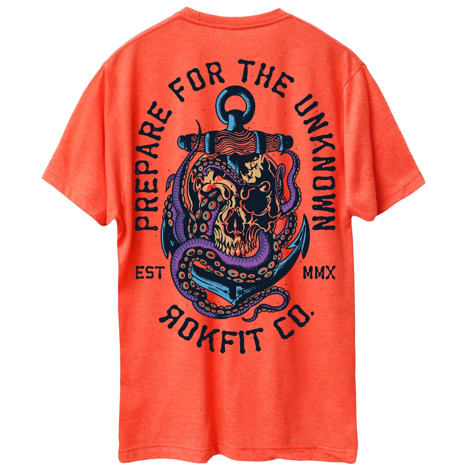 RokFit 'Prepare For The Unknown' Tee - Active Poly / Cotton blend T-Shirt with Graphic Print Featuring Anchor Design