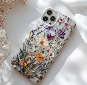 Wildflower Mosaic Phone Case: Botanical Floral Print. Case for IP 11 12 13 14 15 16 17 Pro, Plus, Promax, S21,22,23,24,25 Ultra, Tough Case, Magsafe Case