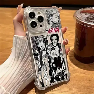 Y2K Anime Design Nana Phone Case Suitable for iPhone 16 15 14 13 12 11 Pro Max X XR XS MAX 8 7 Plus Protective Shockproof Transparent Soft Back Cover Accessories