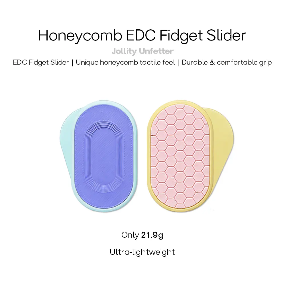 3D-Printed ASMR Magnetic Slider Fidget Toy - Soft Squishy Silicone Honeycomb Tactile Fidget Pad, Stress Relief Fidgeting, Squeezy Sensory Toy for Special Needs, Office Desk Collectible Gift, Sensory Toys For Special Needs