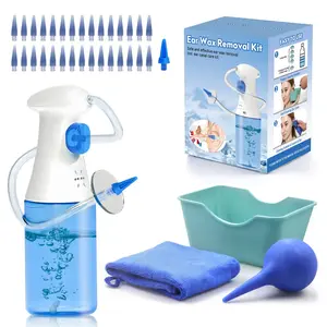 Earwax Removal Kit, Ear Cleaning Agent, Manual Ear Irrigation System, Safe and Effective Ear Wax Accumulation Cleanse