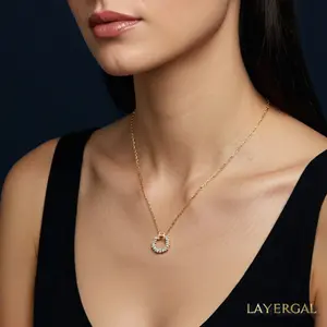 LG136 Gleam Wreath Pendant Necklace hand made fashion jewelery