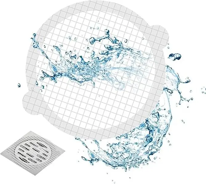 30 Pack Disposable Shower Drain Hair Catcher Mesh Stickers - Peel & Stick Drain Strainers to Prevent Clogs, Strong Waterproof Adhesive, Mess-Free Disposable Drain Covers for Shower & Bathtub
