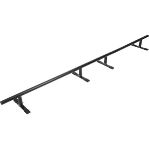 98.8” Round Bar Skate Rail Portable Skateboard Grind Rail Adjustable Height Skate Park Grind Rails for Skateboard, Scooter, Snowboard and Inline Skates Detachable Ramps Rails Steel