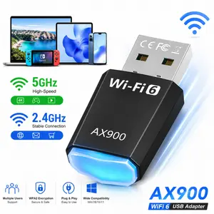Boost Your Internet Speed with AX900 WiFi 6 USB Adapter, Dual Band Wireless Dongle for Laptop & Desktop, Usb Wifi Adapter For Desktop Pc