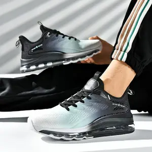 Mens Full-sole air cushion shock-absorbing sports shoes, summer mesh breathable running shoes, comfortable and ultra-light casual walking shoes. everyday useGift