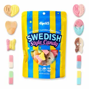 Swedish Style Gummy Candy Mix 0.5 lb – Sweet & Sour Scandinavian Gummies, Assorted Butterfly, Alien & Heart Shapes, Chewy Candy in Sealed Bag for Home, Office, Outdoor Snacks & Gifts outdoorfun