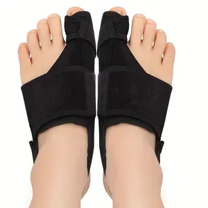 Black Unisex Toe Separators - 1 Pair, Durable Pedicure Care Tool, Sports Agility Training Equipment for Long-Term Use (Regular Replacement Recommended)