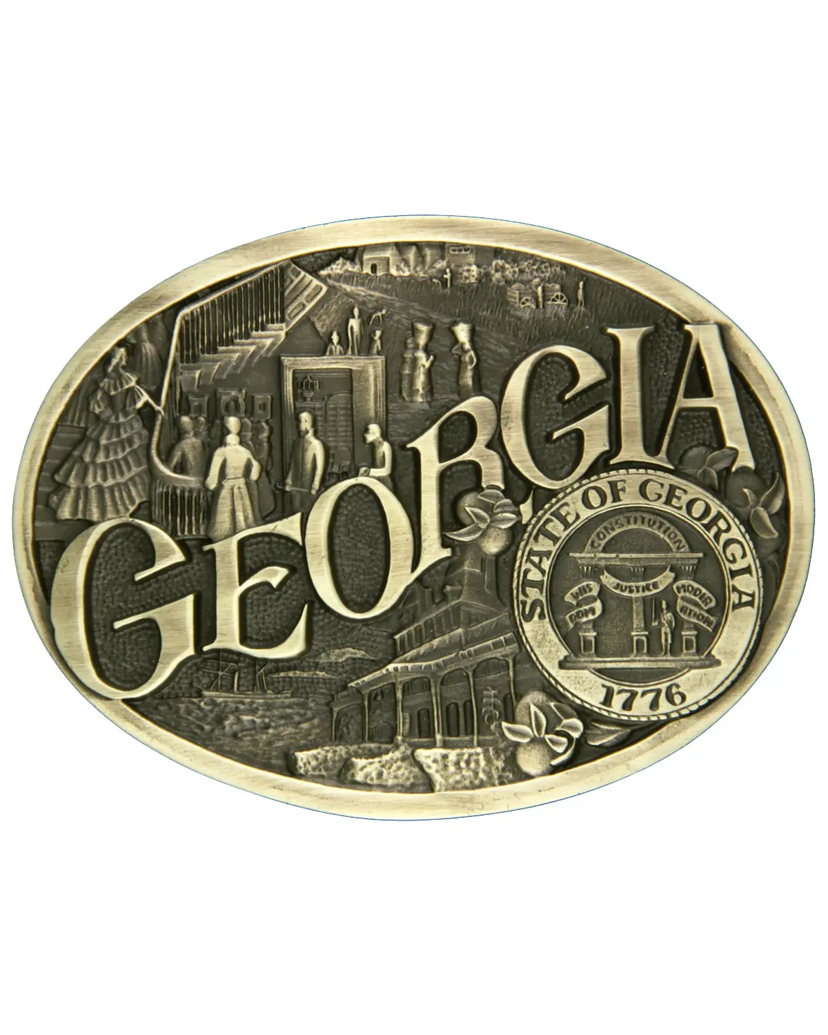 Montana Silversmiths Unisex Georgia State Heritage Attitude Belt Buckle - 60811Gac
