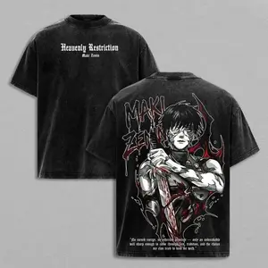 Maki Zenin Jujutsu Kaisen T-Shirt & Hoodie – Vintage Washed Oversized Anime Tee, Dark Aesthetic Maki Manga Graphic Shirt, Heavy Cotton Unisex Streetwear JJK Merch, Fall Outfit Anime Gift funny graphic tee men’s trendy t-shirts deals humorous streetwear