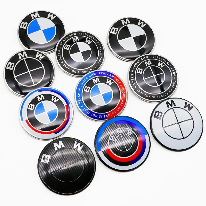 82mm 74mm ABS Hood Trunk Emblem Badge 2-Pin Replacement For BMW E46 E90 F30 F10 E60 X3 X5 1 3 5 7 Series Auto Tuning Accessory