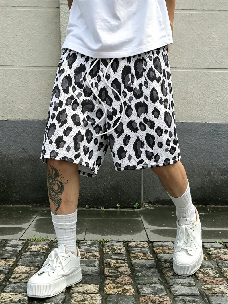 stussy basic mesh short leopard - TikTok Shop
