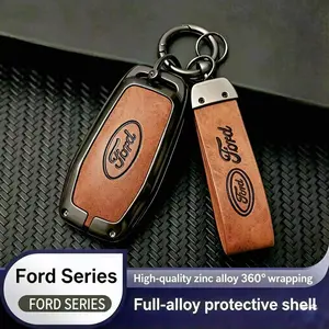 Ford Key Fob Cover | Perfect Fit Fusion/ Taurus/Explorer /Mustang| Zero Signal Loss | Tool-Free Install | 360° Protection Car Key Case Accessoriesr ｜Ford key case