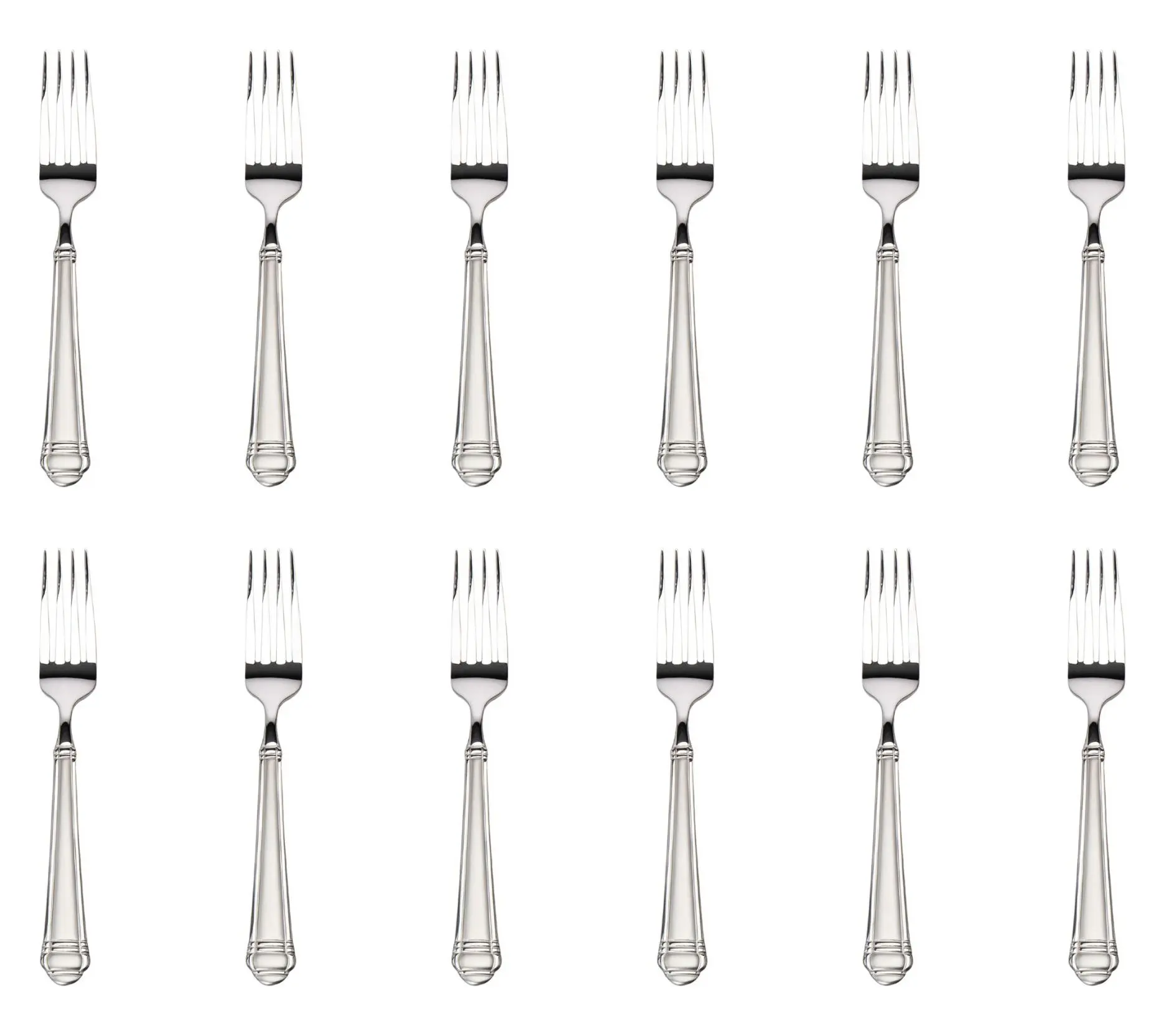 Godinger Set of 12 Crete Sandblast 18/0 SS Salad Forks