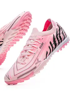 New Youth Boys' Outdoor Sports Soccer Shoes, Breathable Anti-Slip Durable TF Cleats for Artificial Grass, All-Season Wear