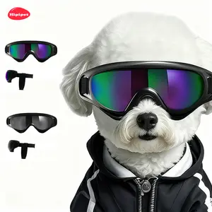 [HipiPet] Dog Goggles for Small & Large Breeds - UV Protection Windproof Sunglasses for Dogs- Pet Safety Sun Glasses