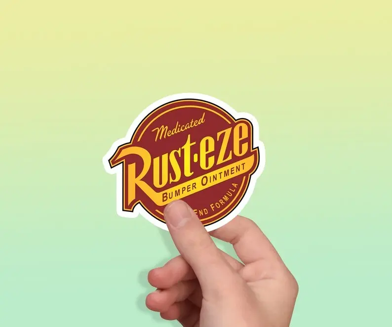 Rust-Eze Lighting Mc*Queen Car Sticker, Cartoon Sticker, Cars Decal