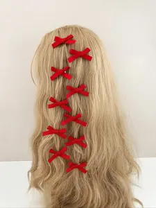 Cute Bowknot Decor Hair Clips, Super Cute Clips, Barrettes Hair Clips, Fashionable Hair Accessories for Women & Girls, Trendy Minimalist Headwear Suitable for Hairstyle Ideas