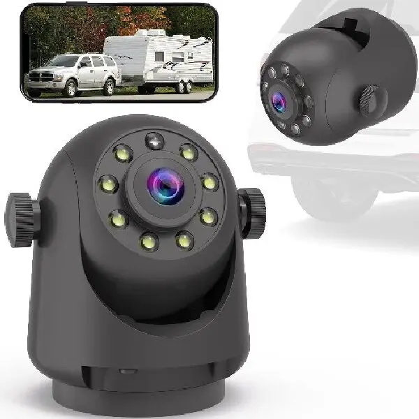 Strong Magnetic Wireless Backup Camera, for iPhone Android Rechargeable WiFi Hitch Gooseneck Fifth Wheel Trailer Truck Camper Travel Horse Rear View Reverse Camera