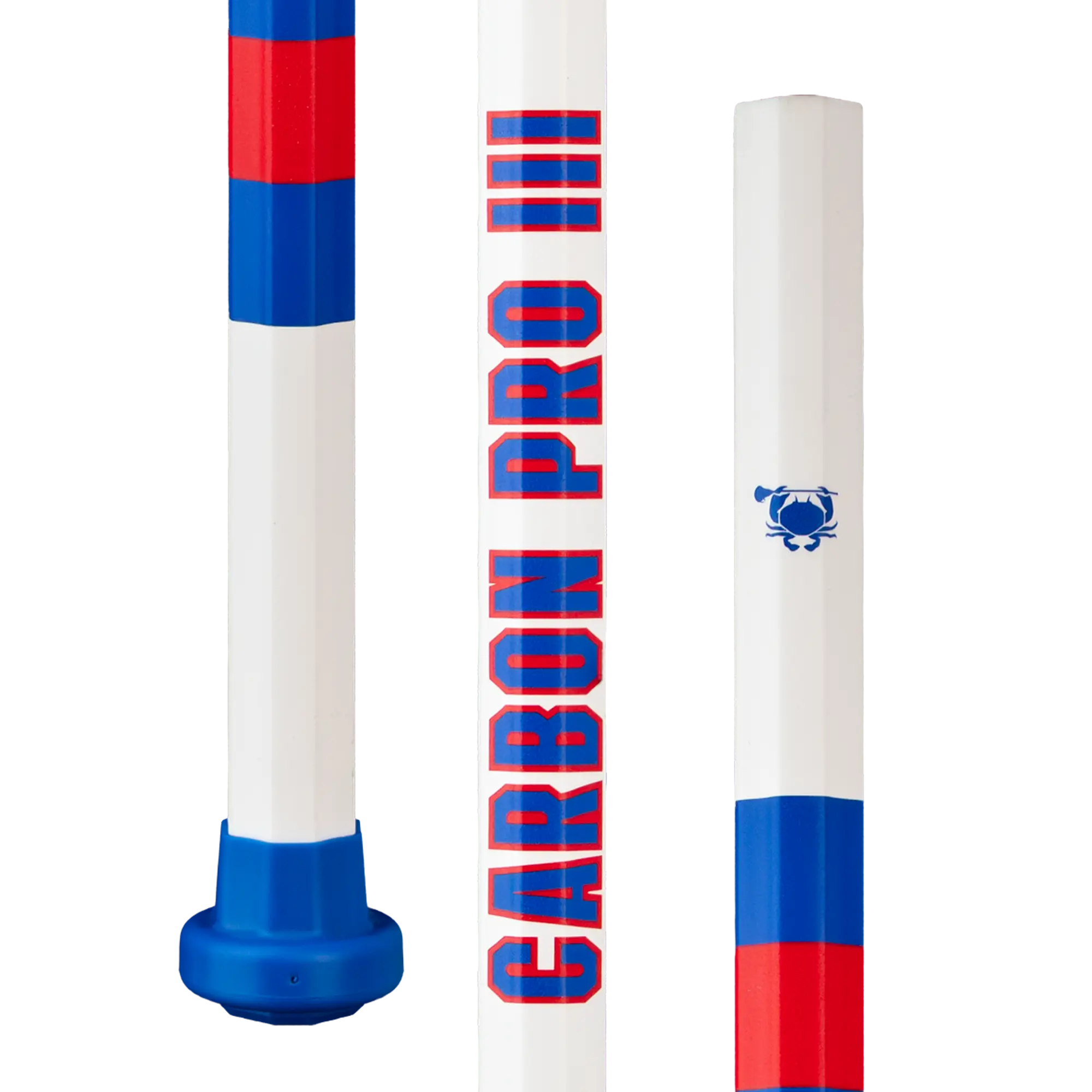 ECD Carbon 3.0 USA White Attack Lacrosse Shaft, Quick Release, Customization, High Kick Point, Increased Concavity, Kevlar Reinforcement, Maximum Control, Low Kick Point, Powerful Release, Raised Texture, Sliding End Cap