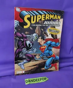 DC Superman Comic Hero Jumbo Coloring Activity Book Unused