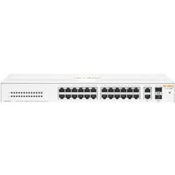 Hewlett Packard Enterprise R8R50A-ABA Aruba Instant On 1430 Unmanaged Modular Layer 2 PoE Network Switch - 26G, 2SFP, 120 V AC, 16.40 W, 9 lbs, for Small Businesses - 15.3 in x 8.9 in x 1.7 in (8.9 in depth)