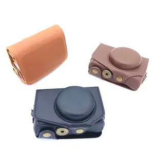 SX740/730/720 Synthetic Leather Camera Base Body Cover Kit Case Protector for Canon PowerShot SX740 SX730 SX720 HS Camera
