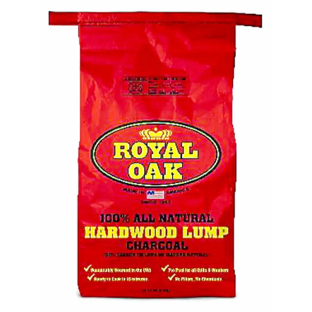 Royal Oak Hardwood Lump Charcoal - 15.4 lbs Garden Supplies, 100% All Natural, Durable, Hot-Burning for Smokers, Grilling