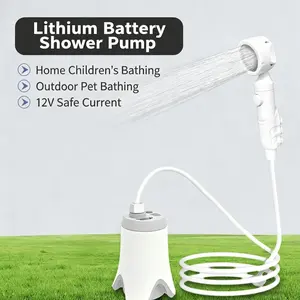 Wetough Portable Rechargeable Electric Camping Shower Pump - Upgraded with Intelligent Digital Display, Multiple Spray Modes for Camping, Hiking