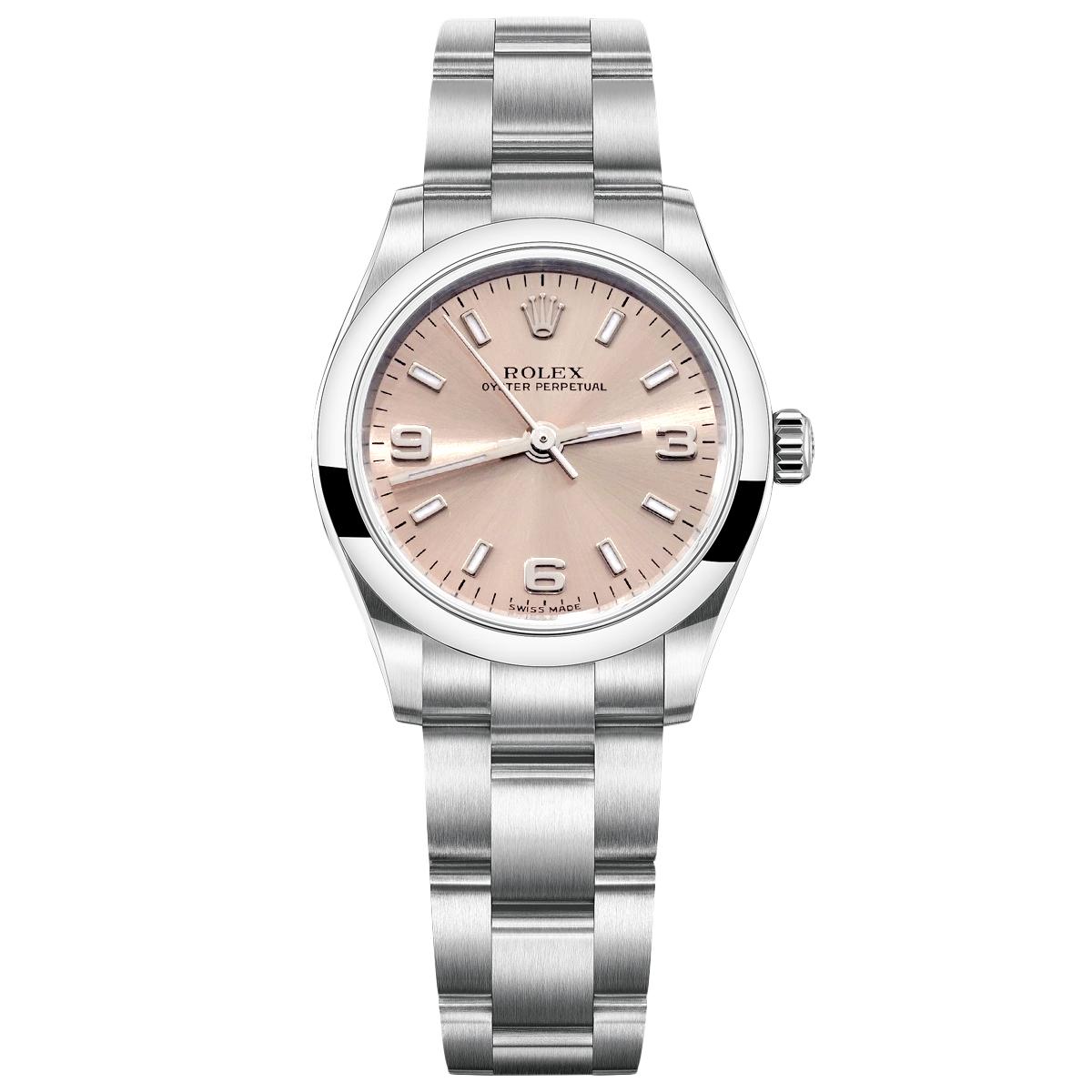 Rolex Oyster Perpetual 76080 Automatic 25mm Pink Dial Stainless Steel Ladies Watch WHP036210