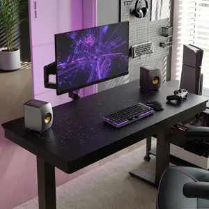 Eureka Touch-Activated Glowing Glass Standing Desk,Interactive Touch-Control,Immersive RGB & Audio Reactivity,for both work and playPowerful Dual-Motor System