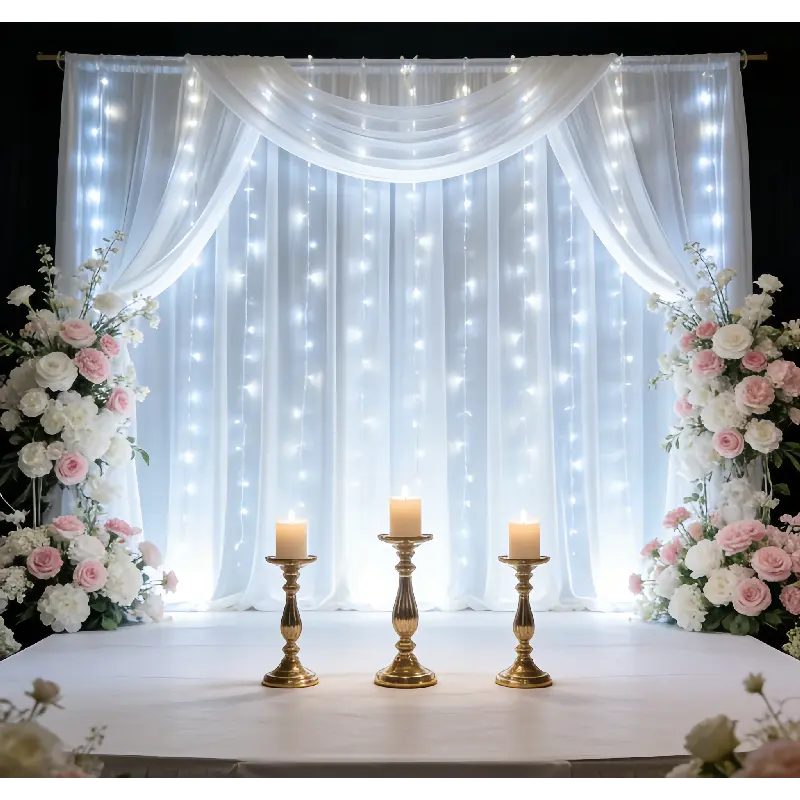 Magic star string lights suitable for bedroom, cold white, 2 pieces set - 300 LED string lights, powered by USB, suitable for dormitory background wall, windows and indoor walls can be used as curtains, outdoor camping decoration lights
