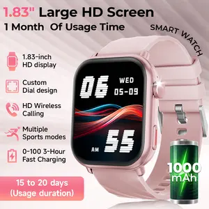 1000mah Long Battery Life Smartwatch, Multifunctional Unisex , HD 3D Sound, 100+ Sports Modes, Clear Calls & Music, Customizable Face, Android & iOS Compatible， Perfect Holiday Gift for both men and women