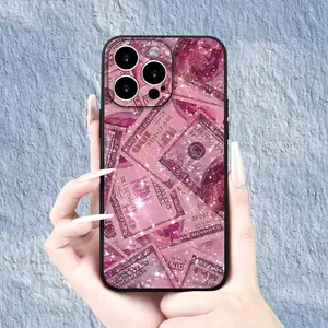 Creative And Fashionable Dollar Pattern Mobile Phone Case Premium Texture Lens Protection Black Mobile Phone Case for Men And Women for Iphone 15/ 15PLUS/ 15PRO/ 15PROMAX/ 14/ 14PLUS/ 14PRO/ 14PROMAX/ 13/ 13Mini/ 13PRO/ 13PRO Suitable for Samsung S24 Plus