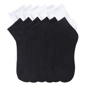 12 Pairs Unisex Cushion Quarter Socks with Arch Support Cotton Blend Athletic Sports Workout Running Socks Comfort Cozy Sweat-absorbing Anti-Slip Comfy Value Pack