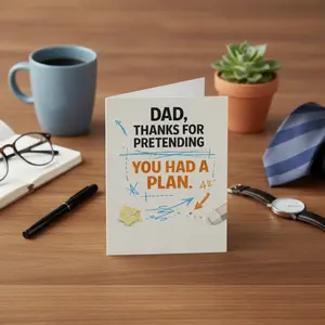 Dad Thanks For Pretending You Had A Plan Card | Father's Day Card