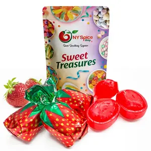 Strawberry Bon Bons Hard   Individually Wrapped Soft Creamy Filling with Luscious Strawberry Flavor - Lovers Gifting Sweet Bonbon Candies Snack