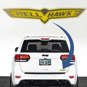 1 Yellow HELLHAWK Emblem fits Jeep Trackhawk Grand Cherokee Liftgate Badge Wk2