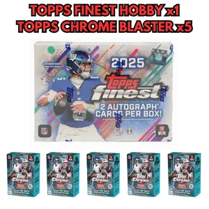 PYN Break - 2025 Topps Finest Football Hobby Box, 2025 Topps Chrome Blaster Box