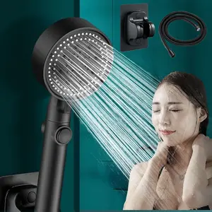 Stainless Steel Shower Hose Set, Soft Tube with Encrypted Packaging, Plastic Quarter Turn Connectors, Wholesale Stainless Steel Shower Hose, Handheld Showerhead