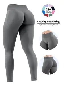 Women's Butt Lifting Leggings, High Waist Tummy Control Yoga Pants, Seamless Workout Leggings for Comfort & Style, Elastic Waist Leggings, Gym Leggings