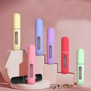 5ml Mini Travel Portable Refillable Perfume Bottle, 7pcs/set Empty Fine Mist Container for Liquid, Easy To Refill & Carry, Makeup Tool, Perfume Dispenser, Durable Makeup Cosmetic Storage, Makeup Organizer