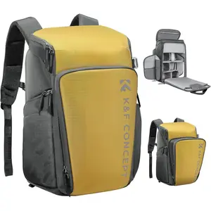 K&F CONCEPT Professional Camera bag Backpack 25L Large Capacity Camera Case with Raincover 15.6 Inch Laptop Compartment Compatible with Canon/Nikon/Sony/DJI Mavic Drone Travel Camera Backpack, Equipment, Protection