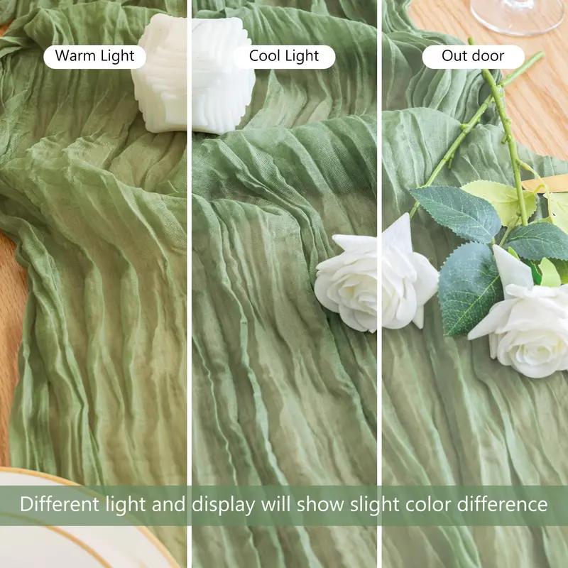 12 Pack Table Runner, Cheesecloth Table Runner, 10ft Table Runner, for Wedding Reception, Boho Rustic Wedding, Party, Bridal Shower Decor, Home Decor Valentine's Day 12 Pack Table Runner, Cheesecloth Table Runner, 10ft Table Runner, for Wedding Reception, Boho Rustic Wedding, Party, Bridal Shower Decor, Home Decor Valentine's Day