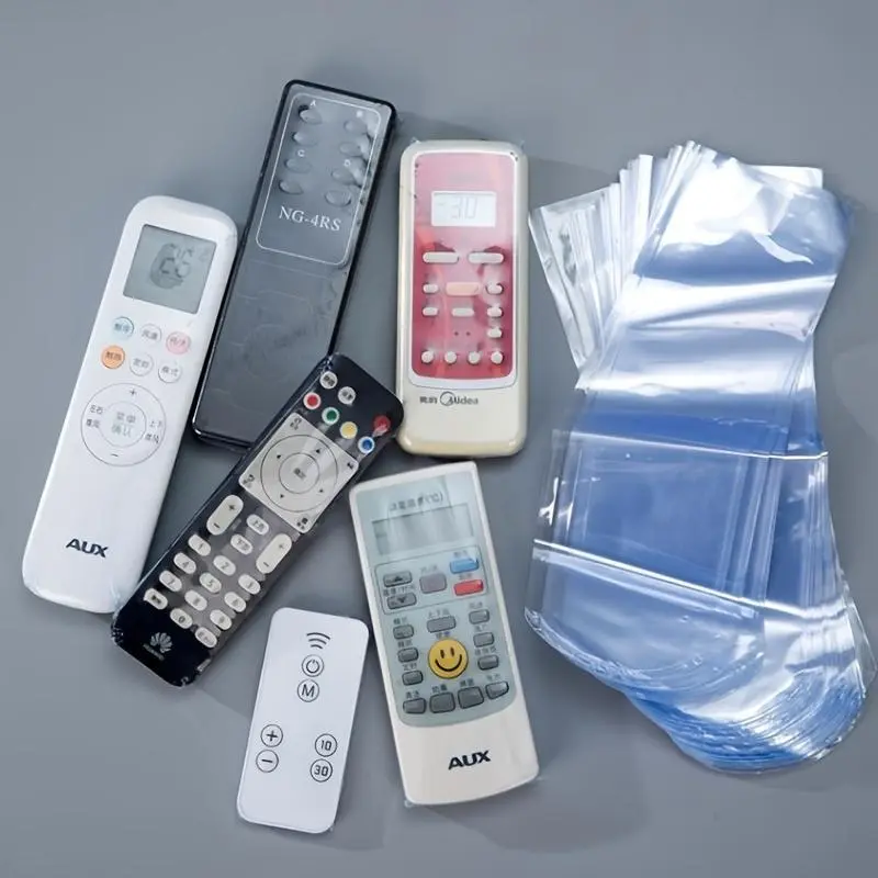 100pcs PVC Heat Shrink Packaging Bag, Shrink Film Transparent Sealing Film, Dustproof Heat Shrink Film Bag, Transparent Packaging Bag, DIY Cosmetic Packaging Bag, Shrink Wrap
