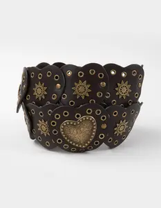 Western Heart Belt, Dark Brown