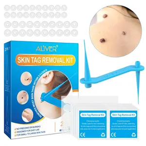 ALIVER Blue 2-in-1 Simple Skin Care Tool Kit: A solution for smooth skin, featuring a dual-ended tool, cleaning pads, rubber rings, and skin care patches. This kit uses a physical approach to help you achieve smooth skin.