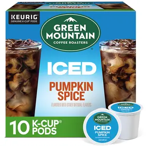 Green Mountain Coffee Roasters ICED Pumpkin Spice Coffee - Keurig Iced K-Cup Pods - Pumpkin Spice Coffee - Iced Fall Drink