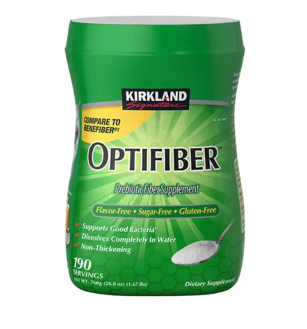 Kirkland Signature OPTIFIBER Dietary Fiber Drink Supplement, 26.8 oz, 190 Servings (Digestive Health Support) Edible