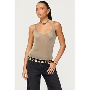 Meena Shiny Knit Tank Top